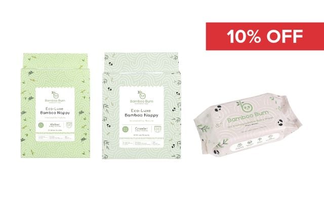 10% Off Select Bamboo Bum Biodegradable Nappies Cover Image